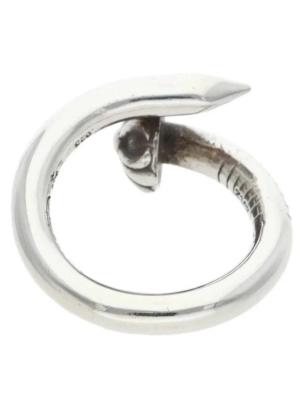 Chrome Hearts Nail Crsball Cross Ball Silver Ring